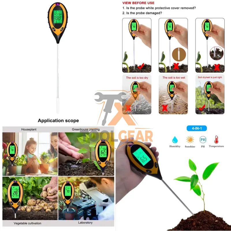 2026hotsale* 4 in 1 Soil PH Me - Ph Meter 评论和价格