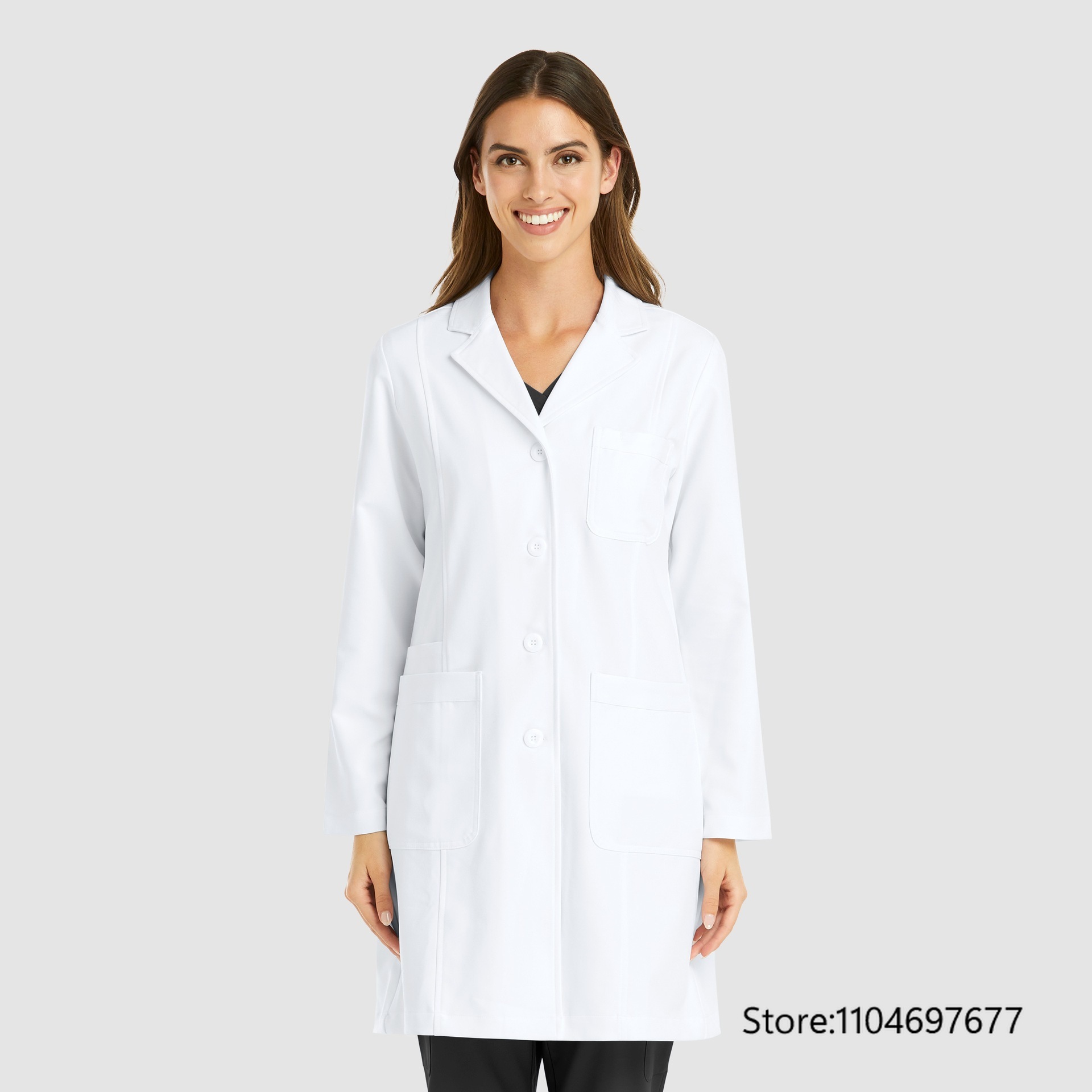 Multicolor Women's Long Sleeve - Lab Coat Medical 评论和价格