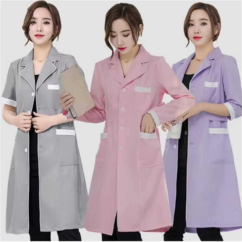 High grade gray solid color sl - Lab Coat Medical 评论和价格